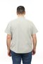 Men's Large Size Stone Color Cotton Judge Collar Pocket Short Sleeve Shirt Kk-8009-Tss - 3