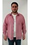 Large Size Red Pitikareli Thin Voile Men's Shirt Btl-6011-Tss - 5