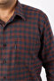 Plus Size Navy Blue-Tile Plaid Wool Flannel Men's Shirt (Btl-7108-Tss) - 3