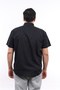 Men's Plus Size Half Placket Black Jeans Cotton Button Collar Pocket Short Sleeve Shirt KK-8030-TSS - 3