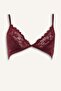 Lace Detailed Satin Capless Padless Underwireless Bralet F9387Ax25Wn - 5