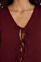 Slim Fit Narrow Cut V-Neck Front Tie Wrinkle Textured Sleeveless Blouse F7992Ax25Au - 3