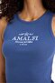 Slim Fit Printed Halter Neck Ribbed Camisole Undershirt F6239Ax25Hs - 3