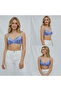 Women's Satin Semi-Shiny Underwire Blue Color Bra Bb2081 - 4