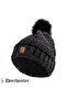 T. Lady Knitted Women's Black Beanie
