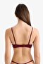 Lace Detailed Satin Capless Padless Underwireless Bralet F9387Ax25Wn - 4