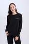 Regular Fit Crew Neck Rhinestone Long Sleeve T-Shirt D8081Ax25Sp