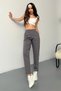 Women's High Waist Stretch Fabric/Stretchy Mom Trousers - 8