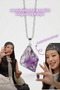 Ametist Raw Natural Stone Necklace Kpop Jennie Special Card Gift
