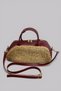 Portofino Wicker Weave Detailed Genuine Leather Women's Hand and Cross Shoulder Bag Stylish for Daily Use - 6