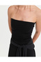 Ecovero™ Black Viscose - Strapless Foldable Dress and Skirt - 4