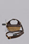 Capsule Soft Wicker and Genuine Leather Special Design Stylish Premium Women's Crossbody Bag with Adjustable Strap - 6