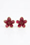 Women's Colorful Enamel Flower Earrings - 5