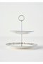 Vintage 2-Tier Porcelain Cookie Holder Blue (25X25 cm)