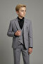 Slim Fit Boy's Chain Detail Suit / No Shirt