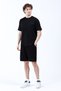 Men's John Borners Printed Oysho Fabric Shorts T-Shirt Set Black - 26Y 7819 - 2