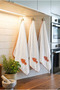 Set of 3 Kitchen and Hand/Face Towels 30X50 cm 100% Cotton - 3