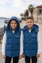 Unisex Snap Fastener Hooded Printed Inflatable Vest