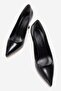 Women's Stiletto Shoes Black Crinkle - 5