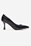 Women's Stiletto Shoes Black Crinkle - 2