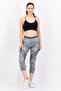 Women Sportswear Fit Training Capri Leggings, Grey - 4