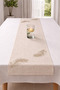 مفرش طاولة بنمط ريش ذهبي مقاس 40x140 - 2