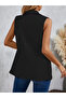 Women's Sleeveless Collared Front Single Button Atlas Jacket - 5