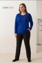 Women's Parliament Reflection Pattern Collar and Sleeves Embroidered, Stoned Mother Combed Cotton Blouse - 3