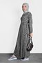 Cotton Belted Plaid Patterned Dress 40177 - 3