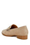 Women Studded Suede Loafers in Sand - 3