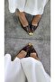 Brown Patent Leather Women's Classic Heeled Shoes - 4