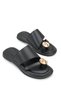 Gemma Sia Women's Flip Flops 0012287 Black Skin