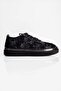 Women's Sneaker with Floral Embroidery and Mesh Detail, Nerolia Black - 2