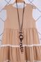 6-9 Years With Necklace Layered Girl's Festive Midi Long Graduation Prom Dress 20192 - 4