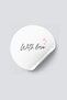 Adhesive Sticker, Thank You Card Round Sticker Label Diameter 3 Cm, Glossy Finish with Love - 3