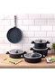 Matilda Aluminum Casting 9 Piece Cookware Set Anthracite