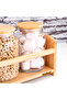4 Piece Small Glass Spice Set with Bench Stand - 6