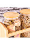 4 Piece Small Glass Spice Set with Bench Stand - 5