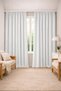 Linen Look Background Curtain with Extra Foam Single Wing Living Room Living Room Light Gray