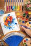 15 Pcs Flat Tip Standard Painting Brush Acrylic, Oil. Watercolor, Gouache, Finger Paint - 2