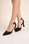 Lucca Ankle-Strap Stone Heeled Shoes. - 2