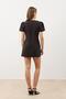 Coffee Pleated Short Women's Dress - 5