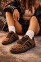 Leopard Guaranteed Women's Orthopedic Casual Lace-Up Walking Leopard Print Sneaker Sports Shoes