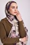 شال منقوش بورق التوموركوك من جانب واحد - ليلك
