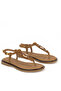 , Women's Genuine Leather Sandals 1611047Z26684 Tan - 5