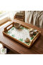 Wajid Handmade Pearlescent Rattan Tray with Handles – Presentation and Decorative Serving Tray (23X33Cm) - 5