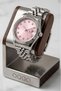 Oria Calendar Detailed Pink Dial Gray Strap Women's Wristwatch