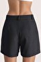 Linen Blend High Waist Pleated Detailed Shorts - 6