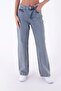 Women's Wide Leg Relax Jeans Pants Medium Blue 718-62 - 4