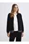 Nevavm Farkıyla Lcw Everyday Black Interlock Plain Loose & Baggy Women's Jacket